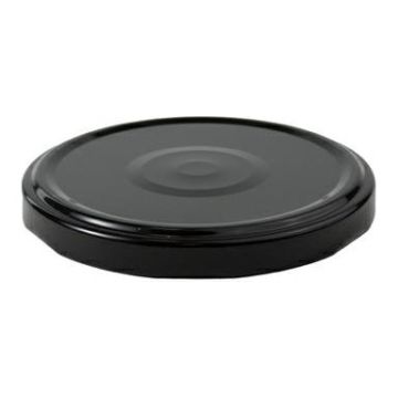 Metal nut fi82 jar, black with click 40pcs. (k/720)
