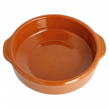 Gliniane naczynie okrągłe śr.15xh.4,5 cm terracotta