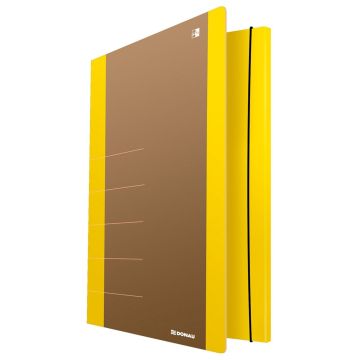 Cardboard folder with elastic band DONAU Life, 500gsm, A4, yellow