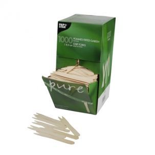 Wooden fork for fries