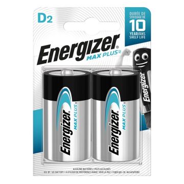 Bateria ENERGIZER Max Plus, D, LR20, 1,5V, 2szt.