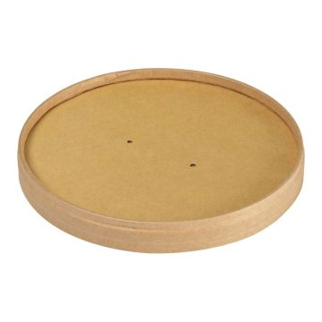 Miska fi.150mm KRAFT POKRYWKA op.50szt powleczenie PLA (k/5) PFAS Free