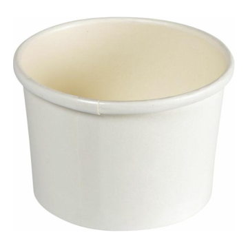 PAP/PLA ice cream cup, 240 ml, white, pack of 25, diameter 90 mm (k/16) Duni BioPak