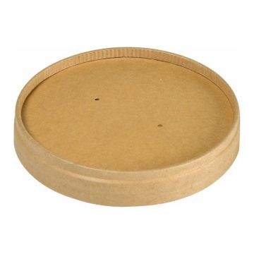 Duni PAP/PLA KRAFT lid fol paper bowl 360ml a.25pcs.