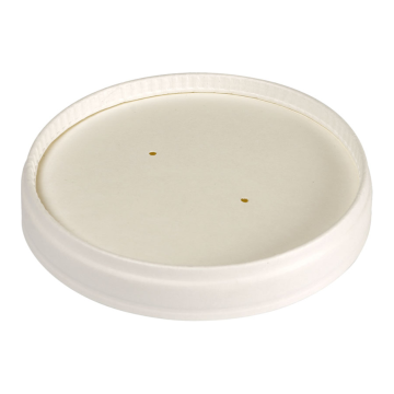 Duni BioPak PAP/PLA white paper lid a.25pcs. (k/16)