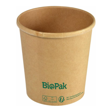 PAP zupa fi.97mm Kraft 480ml pojemnik op.25szt. (k/16) Duni BioPak