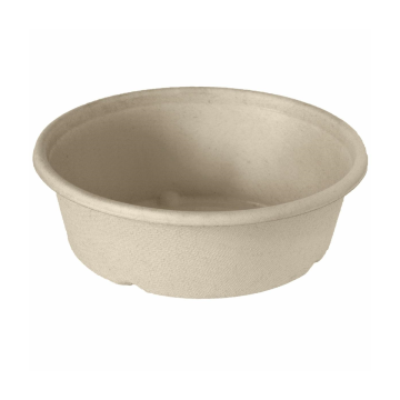 Miska z trzciny cukrowej 900ml, fi.194mm op.40szt. (k/4) kolor naturalny, DUNI 