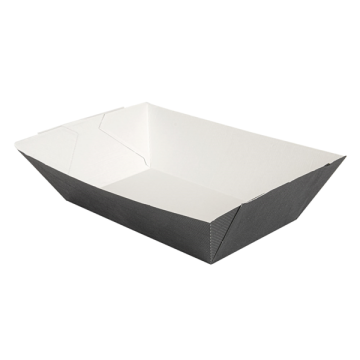 Black tray 2400ml 17x9,7x6,3cm pack of 100 (box/6) THEPACK