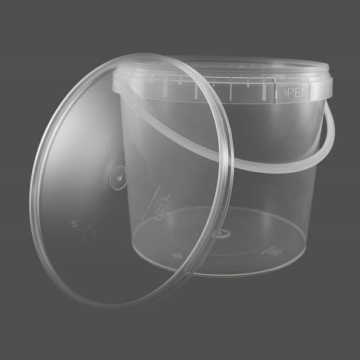 Bucket 3l transparent + lid 15pcs.