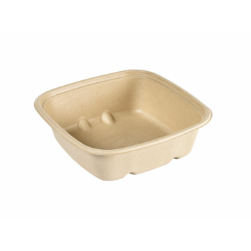 Sugar cane bowl 900 ml Cube square pack of 40 (k/4) PFAS Free