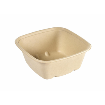 Sugar cane bowl 1200ml Cube square pack of 40 (k/4) PFAS Free