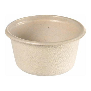 63 mm sauce boat made of cane, 60 ml PBAT/PLA, pack of 150 (10 per box) PFAS Free
