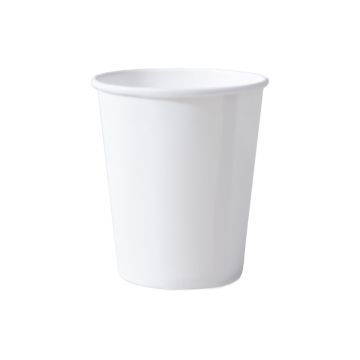 PAP/BIO cup SW 250ml white op.100 pcs. (k/25) dia.80mm. 8oz. PLASTIC FREE
