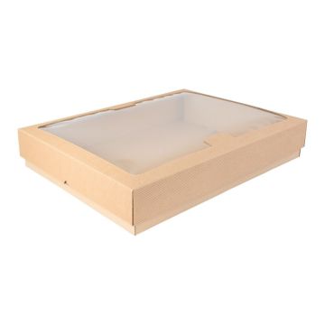 Party Box premium catering box with window 455x350x80mm, op.10pcs. TnG