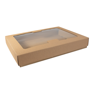 Premium Party Box catering box with window, 400x300x60mm, pack of 10. TnG