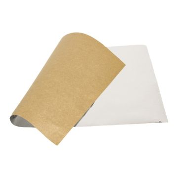 Arkusze aluminiowe 33x44cm op.500szt. papier brązowy-aluminium, gramatura 60g/m2, 8,75 kg. TnP