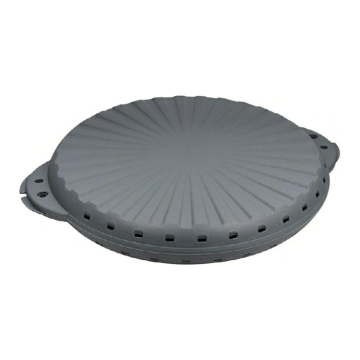 22 cm diameter pizza container, PP, grey (k/14) Koziol, REUSABLE