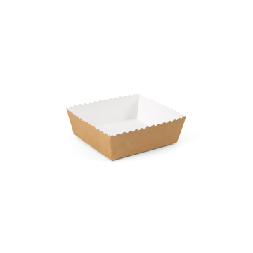 Brown tray 11x9x5cm, pack of 50 TnG (k/8) Wave