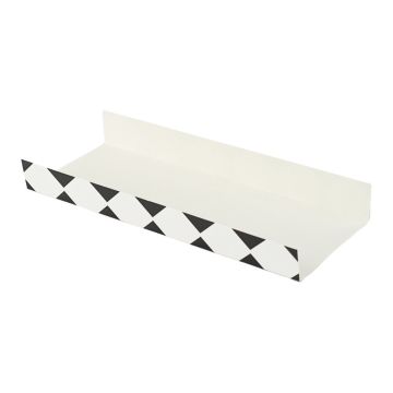 Paper Tray for Baguettes 250x100x30 mm – Black Checkered Print