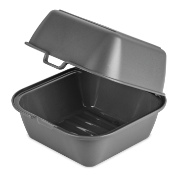 Hamburger container 155x155x126mm PP, grey (k/90) Koziol, REUSABLE
