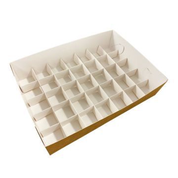 Pudełko catering set box PRZEGRODY 35szt op. 50 zestawów -białe