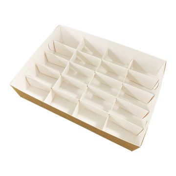 Pudełko catering set box PRZEGRODY 20szt op. 50 zestawów -białe