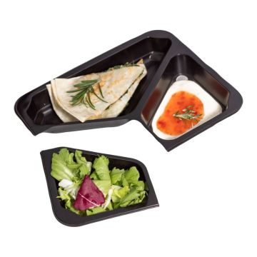 T B 227/178/3 H3 GWP sealing container pack of 50 pcs height 3cm black, tripartite, smooth TnP (k/10) REUSABLE