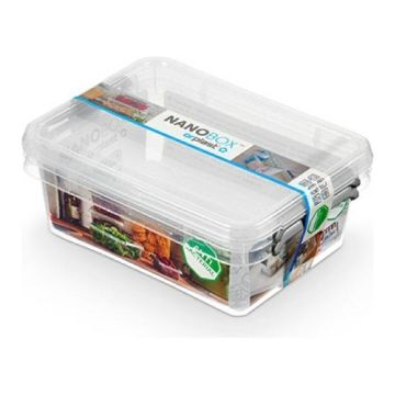 Antibacterial container set ORPLAST Nanobox, 2x1,15l, transparent