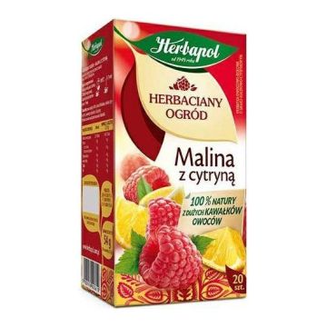 Herbata HERBAPOL Herbaciany Ogród, 20 torebek, malina z cytryną op. 1 szt.
