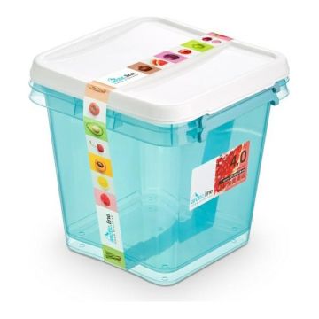 Container set ORPLAST, Arctic line box, square, 2x4l, transparent blue