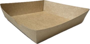 Brown tray 13x13cm brown/brown h 3,6cm op.100szt without print TnG (top size 16,5x16,5cm)