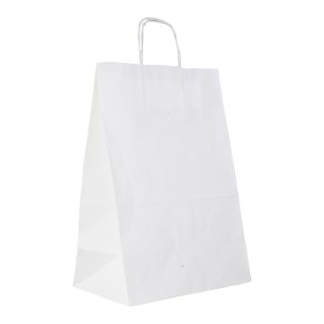 Torba klockowa 305x170x425 BL ucho skręcane BIAŁA 100g op. 150 sztuk