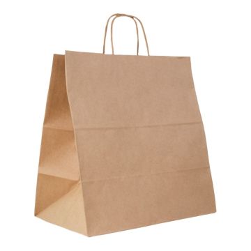 Torba klockowa 340x200x360 NBL ucho skręcane BRĄZOWA 100g 150 sztuk