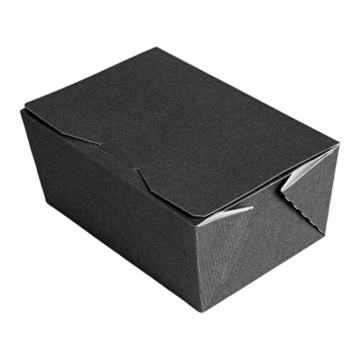 TAKEOUT BOX 12.5x8x5.5cm, 375g black, op.50pcs. (k/6)
