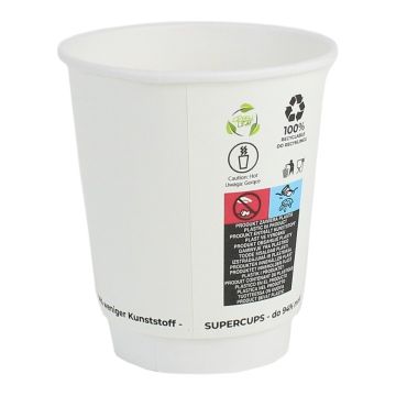 Kubek PAP/PE DW 300ml biały op.25szt (k/18) śr.90mm, SUP, TnP