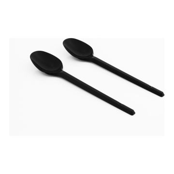 Reusable dessert spoon PS+ black a.100pcs