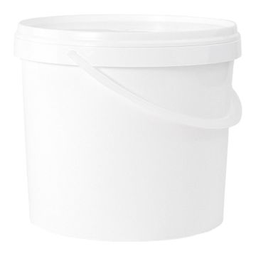 Bucket 5l white + lid 10pcs.