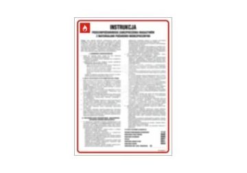 General fire instruction DN - 350 x 245mm DB001DNPN (in Polish)