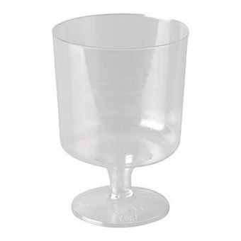 Wine glasses 200ml, diameter 7.2cm, crystal op.10pcs. (k/15) REUSABLE