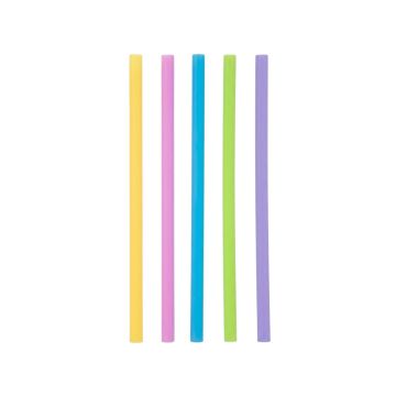 PP straws, 7 mm diameter, 22 cm long, assorted colors, pack of 500 (4 per pack)