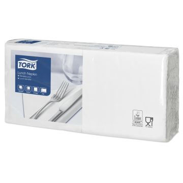 TORK Serwetki Lunch białe 2w 33x33 1/8 op. 2000 szt.