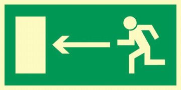 Emergency route to the left BF - 100 x 200mm AA003BFTS