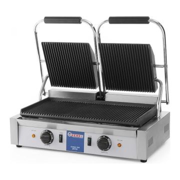 Grill kontaktowy podwójny - ryflowany