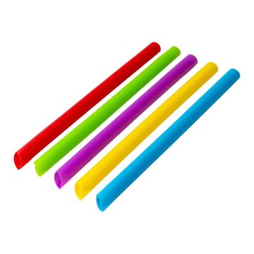 Słomki PP śr.12mm dł.20cm MIX kolor Bubble tea ścięte op.200szt (k/11) TnP WIELORAZOWE