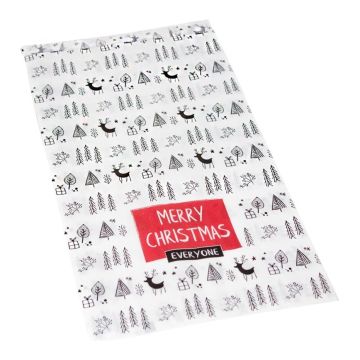 Bag white 150x65x290 Print Merry Christmas 1000pcs.