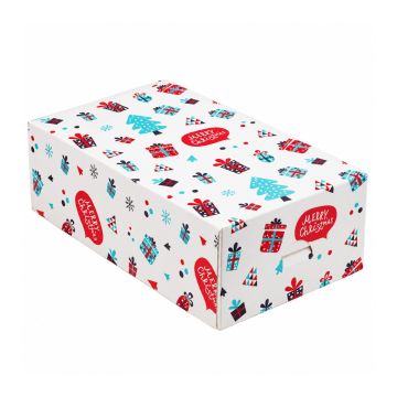 Confectionery box 21x12,5x7cm Christmas print op.20szt. (k/9)