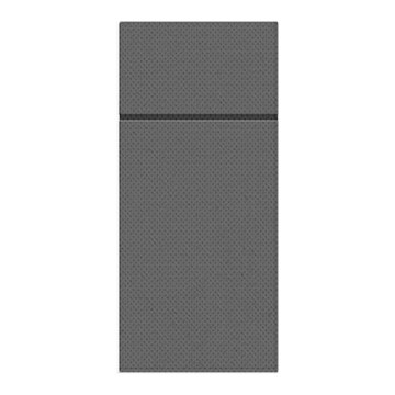 Etui na sztućce serwetka PUNTA czarne op.50szt, 1/8 rozmiar 38x32cm (k/32)