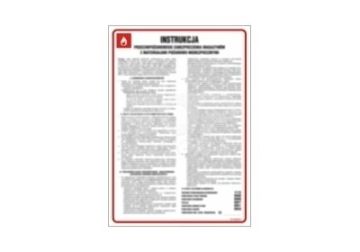 Fire instruction on building area DN - 350 x 245mm DB028DNHN (in Polish)