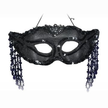 Carnival mask BLACK SWIRLED