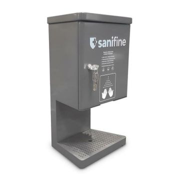 Countertop hand disinfection station with automatic dispenser